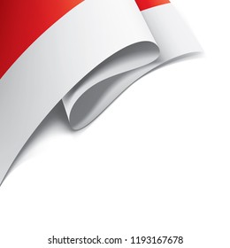 Indonesia flag, vector illustration on a white background