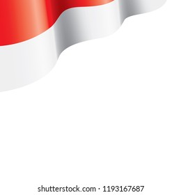 Indonesia flag, vector illustration on a white background