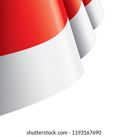 Indonesia flag, vector illustration on a white background