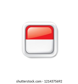 Indonesia flag, vector illustration on a white background