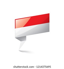 Indonesia flag, vector illustration on a white background