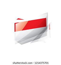 Indonesia flag, vector illustration on a white background