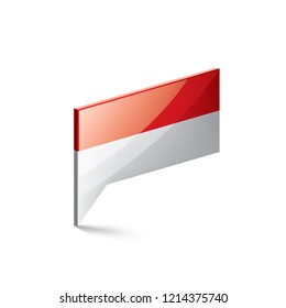 Indonesia flag, vector illustration on a white background