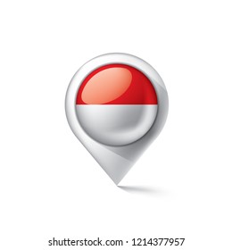 Indonesia flag, vector illustration on a white background