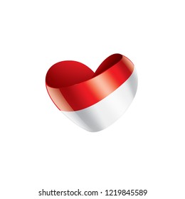 Indonesia flag, vector illustration on a white background