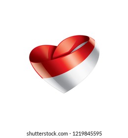 Indonesia flag, vector illustration on a white background