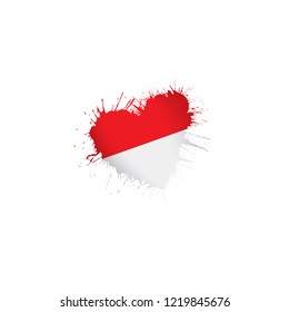 Indonesia flag, vector illustration on a white background
