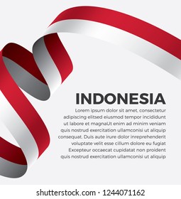 Indonesia flag, vector illustration on a white background