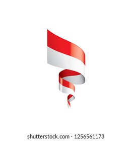 Indonesia flag, vector illustration on a white background