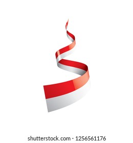Indonesia flag, vector illustration on a white background