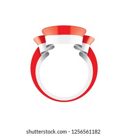 Indonesia flag, vector illustration on a white background