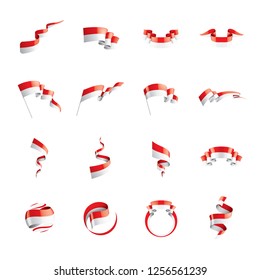 Indonesia flag, vector illustration on a white background