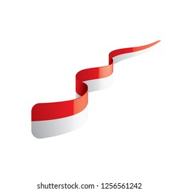 Indonesia flag, vector illustration on a white background