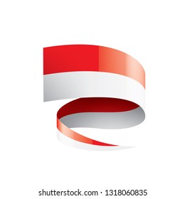Indonesia flag, vector illustration on a white background