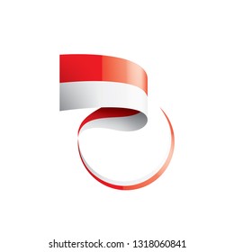 Indonesia flag, vector illustration on a white background