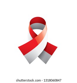 Indonesia flag, vector illustration on a white background