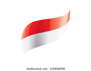 Indonesia flag, vector illustration on a white background