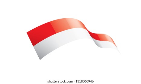 Indonesia flag, vector illustration on a white background