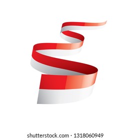 Indonesia flag, vector illustration on a white background