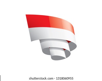 Indonesia flag, vector illustration on a white background