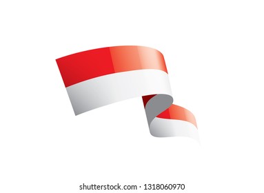 Indonesia flag, vector illustration on a white background