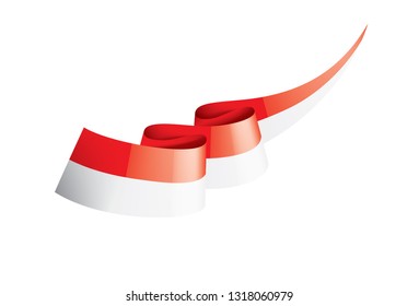 Indonesia flag, vector illustration on a white background