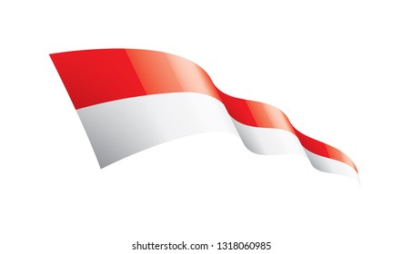 Indonesia flag, vector illustration on a white background