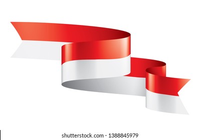 Indonesia flag, vector illustration on a white background