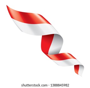 Indonesia flag, vector illustration on a white background