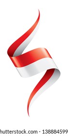 Indonesia flag, vector illustration on a white background