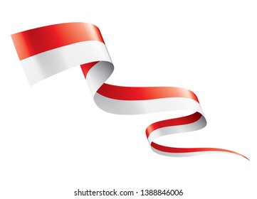 Indonesia flag, vector illustration on a white background