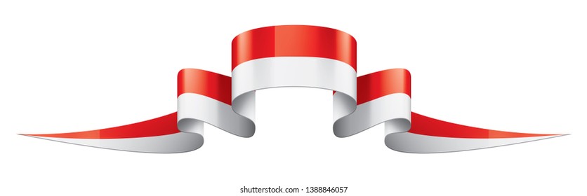 Indonesia flag, vector illustration on a white background