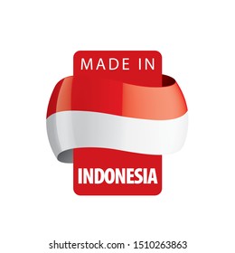 Indonesia flag, vector illustration on a white background