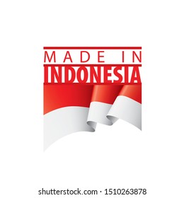 Indonesia flag, vector illustration on a white background