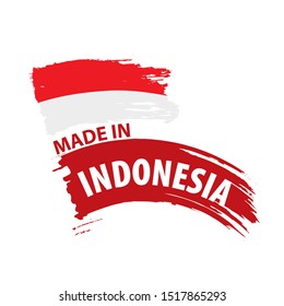 Indonesia flag, vector illustration on a white background