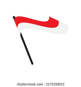 Indonesische Flagge Vektorgrafik-Vorlage Design
