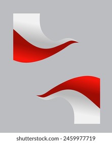 Indonesia flag vector and illustrations " bendera merah putih " different design for download 