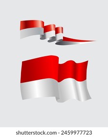 Indonesia flag vector and illustrations " bendera merah putih " different design for download 