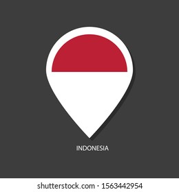 Indonesia flag Vector marker with flags.