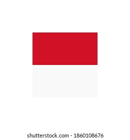 Icono cuadrado del vector indicador de Indonesia - ilustración. Bandera de Indonesia. Concepto abstracto, icono, cuadrado, botón