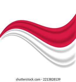 Indonesia Flag with white background