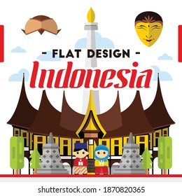 Indonesia Flat Design Cutty Vector