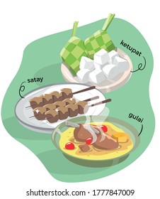 indonesia food, satay and indonesia curry