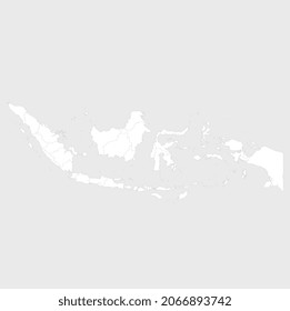 Indonesia Grey Map Vector Eps Stock Vector (Royalty Free) 2066893742 ...