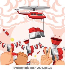 indonesisches Fest-Poster mit glücklicher Unabhängigkeit