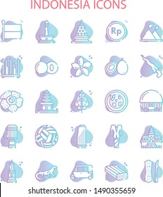 Indonesia Iconset With Gradient Style