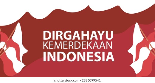 indonesia independence day 17 august poster or banner social media post 78th years 17 august celebration