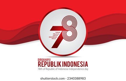 Indonesia independence day 17 august concept illustration.DIRGAHAYU Republic of Indonesia means: Happy Independence Day of the Republic of Indonesia