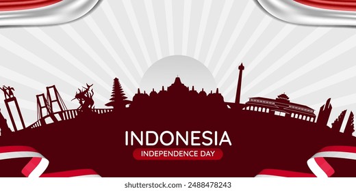 Indonesia Independence day 17 august banner template