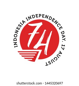 Indonesia Independence Day 74 Year on Card Banner templates
